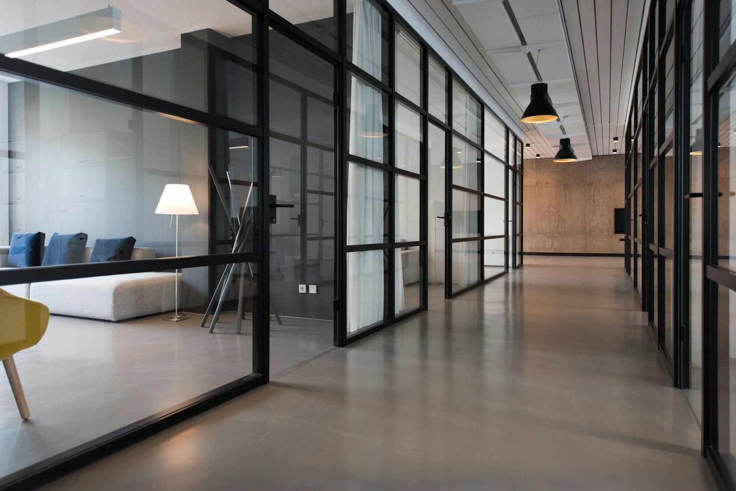 Modern office desk used for process planning